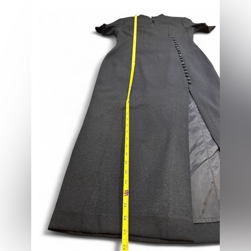 Vintage 90s Black Sheath Dress by Styleworks - Picture 15 of 16